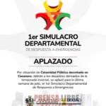 Simulacro departamental de respuesta a emergencias en Casanare ya no será el 12 de junio