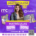 Afiliados a Cofrem A y B matriculados hasta el 6 de julio en el ITC tienen descuento del 50% adicional en el semestre