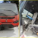 Según versiones del mismo conductor un cortocircuito en el compartimento del motor pudo haber originado la conflagración del bus en Pasto.