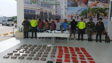 Capturados en La Paz con armas, granada y droga