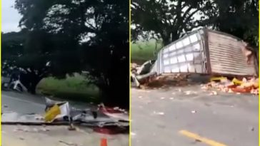 En el accidente de Villa Rica estuvieron involucrados un vehículo de servicio público y una camioneta tipo camioneta.  Habrían golpeado con toda su fuerza.