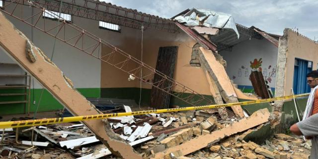 Colapso escuela | Villahermosa | Sede vereda La Uribe | Julio 2024