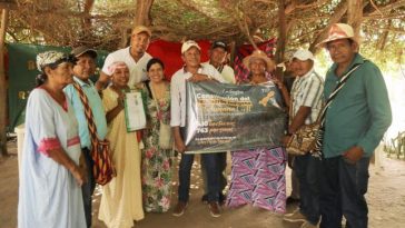 Aspecto de la formalización del resguardo indígena de Pitulumana I y II localizado en el municipio de Albania, departamento de La Guajira.