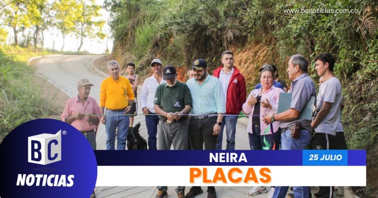 Nuevas placas huellas mejoran vías en veredas de Neira