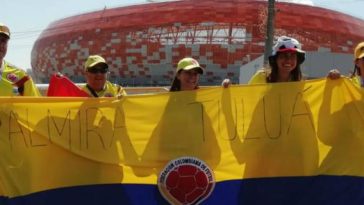 Los aficionados de Colombia en Saransk