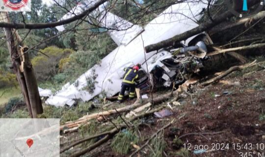 Avioneta se accidentó en Chía, Cundinamarca