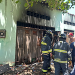 Bomberos de Neiva rescatan canino de incendio