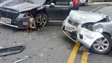 Choque de dos vehículos en la vía Manizales – Fresno dejó dos lesionados