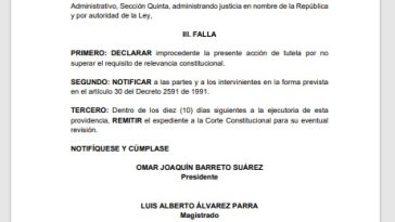 Consejo de Estado terminó pleito laboral en la Carmen Emilia Ospina