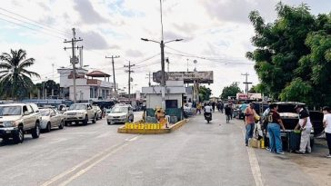 La soledad reinante en la raya en la mañana de este miércoles después de la elección de presidencia en Venezuela.