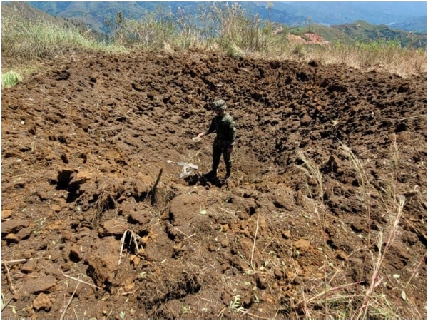 Ejército Nacional frustra atentado en el departamento del Cauca: destruyen dos cilindros de gran poder