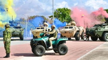 En Barrancas durante la programación se realizaron los actos protocolarios, liderados por el Grupo de Caballería Mecanizado N. 2 Coronel Juan José Rondón.