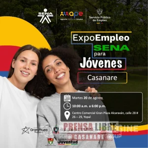 Hoy Expo Empleo SENA para jóvenes de Casanare 