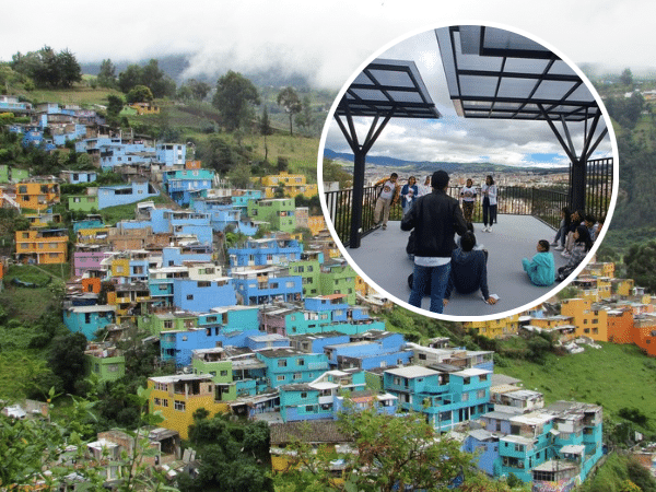 Las casitas de colores y el impresionante mirador del Barrio Juanoy en Pasto