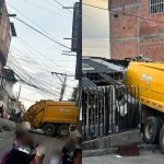 “Los niños se salvaron”: Miedo que genera un vehículo recolector de basura incrustado en una casa, en Yumbo