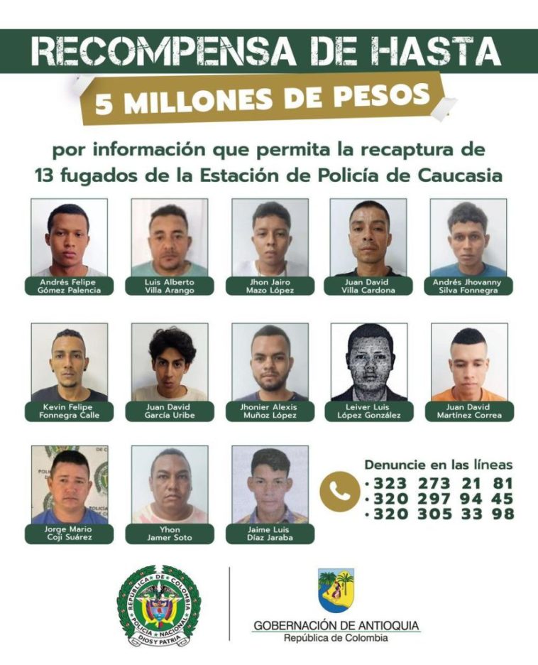 detenidos fugados caucasia