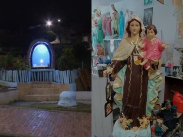 No hay derecho: se robaron a la Virgen del Carmen, al Divino Niño y hasta las limosnas de una iglesia