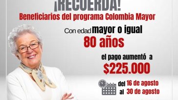 Pagos Del Programa Colombia Mayor Iniciarán El 16 De Agosto