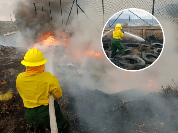 «Quema intencional de llantas» casi incendia una vivienda en Pasto