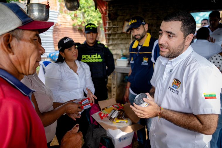 SOLIDARIDAD EN ACCIÓN | Gobernador de Bolívar lidera la respuesta a la emergencia en San Jacinto