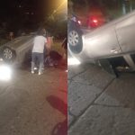 Un vehículo particular fue volcado en la avenida Circunvalar, cerca de Los Cristales