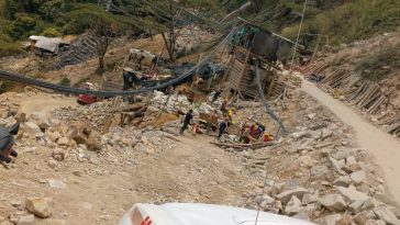 Varias piedras le cayeron encima a un minero en Marmato