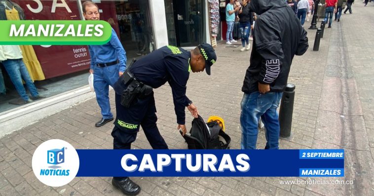 13 personas fueron capturadas durante el fin de semana en Manizales