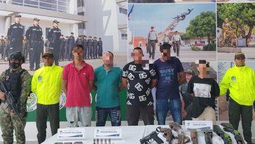 Capturados cinco miembros del Clan  del Golfo con armas de alto calibre