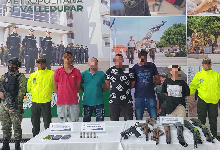 Capturados cinco miembros del Clan  del Golfo con armas de alto calibre