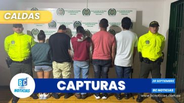 Capturan a cinco personas que se dedicaban a delinquir en límites entre Caldas y Antioquia