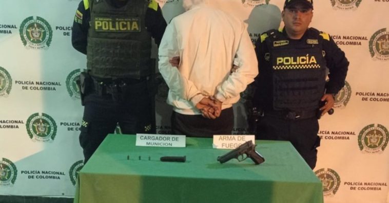 Capturaron a un hombre en Chinchiná por porte ilegal de armas de fuego