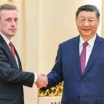 Jake Sullivan, asistente del presidente de Estados Unidos y el presidente de China, Xi Jinping