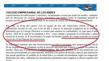 Colegio Empresarial niega matrícula a niña por su ansiedad