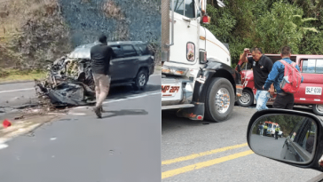 Dos accidentes de tránsito en la salida al sur y oriente de Pasto: una volqueta camión van y camioneta involucrados