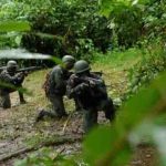 Patrullaje que realizan unidades del Ejercito en territorio del sur de La Guajira.