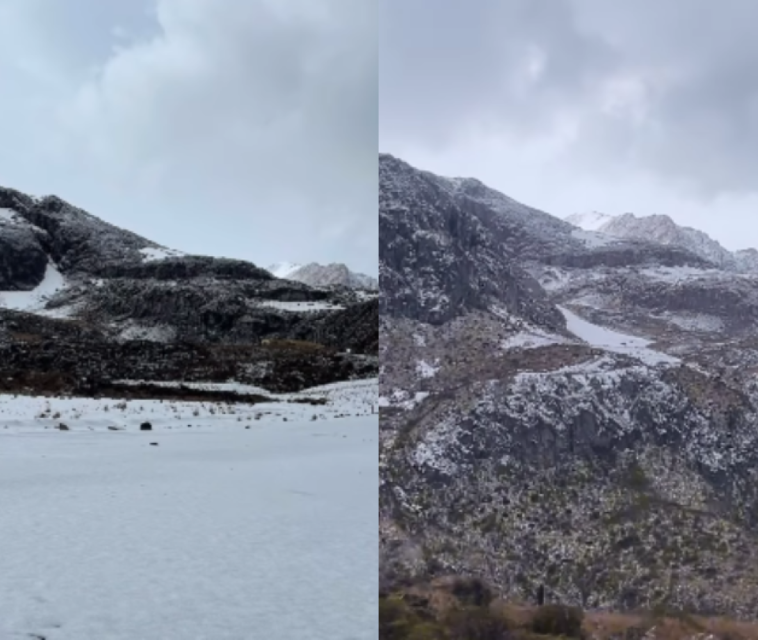 En imágenes: Volcán Nevado del Ruiz sorprende a lugareños y turistas con nueva nevada