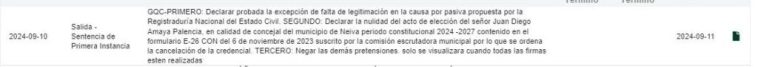 Fallo de primera instancia anula la elección del Concejal Juan Diego Amaya