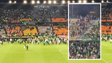 Fuertes disturbios entre hinchas de Atlético Nacional y Junior, suspendieron el partido de fútbol