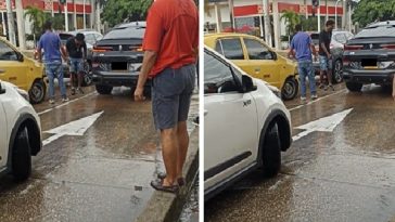 Didier Moreno sufrió choque en calle en Barranquilla.