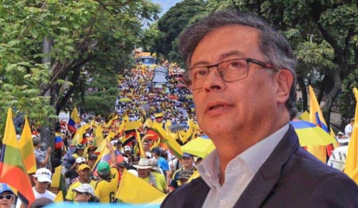 Presidente Gustavo Petro y marchas