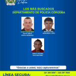 Policía de Córdoba reveló el ‘cartel de los más buscados’; conozca de quiénes se trata