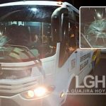 Estos son algunos de los buses apedreados de UniGuajira en Riohacha y en la vía hacia Maicao.