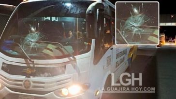 Estos son algunos de los buses apedreados de UniGuajira en Riohacha y en la vía hacia Maicao.