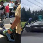 Policía de tránsito arrollado en Rionegro. Foto: MiOriente y Denuncias Antioquia.