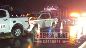 Accidente múltiple en la Marginal del Llano dejó una persona herida