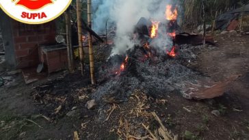 Bomberos atendieron un incendio estructural en un trapiche de Supía