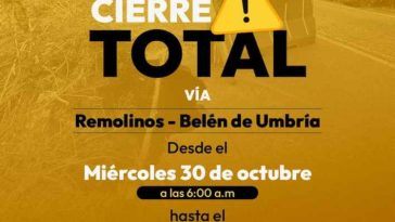 Cierre total de la vía Remolinos-Belén de Umbría desde este miércoles por intervención urgente