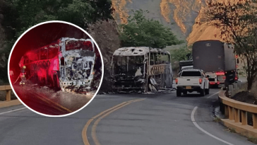 Incendio de bus Bolivariano en la Vía Panamericana, Nariño: pasajeros evacuaron, pero algunos perdieron sus pertenencias