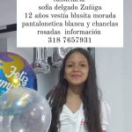 Ofrecen recompensa por niña que desapareció tras salir a comprar champú para su mascota Sofía Delgado Zúñiga, una niña de 12 años, desapareció el pasado 29 de septiembre en Candelaria, Valle del Cauca, tras salir a comprar champú para bañar a su perrita.