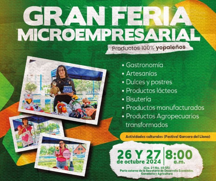 Todo listo para la Feria Microempresarial y Cultural en Yopal